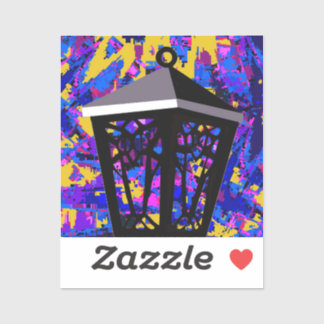 Adesivo Coluna Colorida Coruja Lanterna