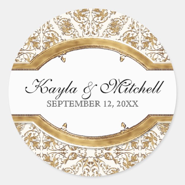 Adesivo Coluna Preta Elegance 2, Ouro Correspondente Selo  (Frente)