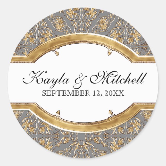 Adesivo Coluna Preta Elegance 2, Ouro Correspondente Selo  (Frente)