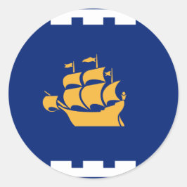 Adesivo com a Bandeira da Cidade de Quebec, Canadá