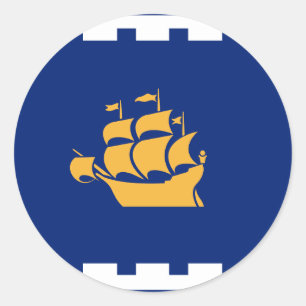 Adesivo com a Bandeira da Cidade de Quebec, Canadá