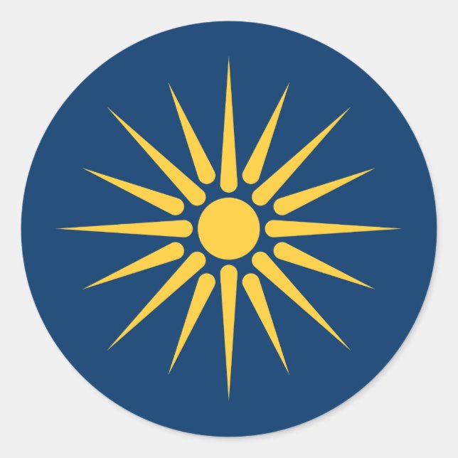 Adesivo com a Bandeira da Macedônia, Grécia (Frente)