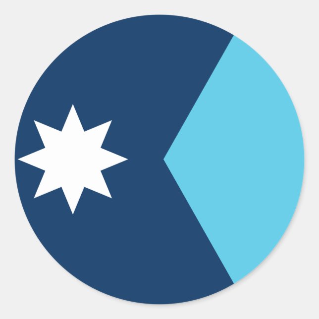 Adesivo com a Bandeira de Minnesota, EUA (Frente)