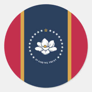 Adesivo com a Bandeira do Estado do Mississippi, E