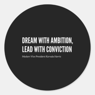 Adesivo Com Ambition Kamala Harris 2024 Election Anti Tru