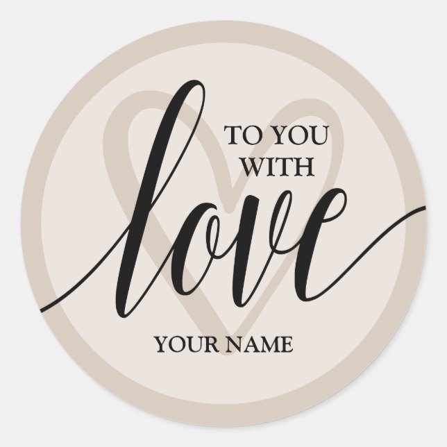 Adesivo Com Amor (Frente)
