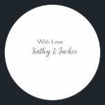 Adesivo Com amor adicione nome de casal casamento simples<br><div class="desc">design</div>