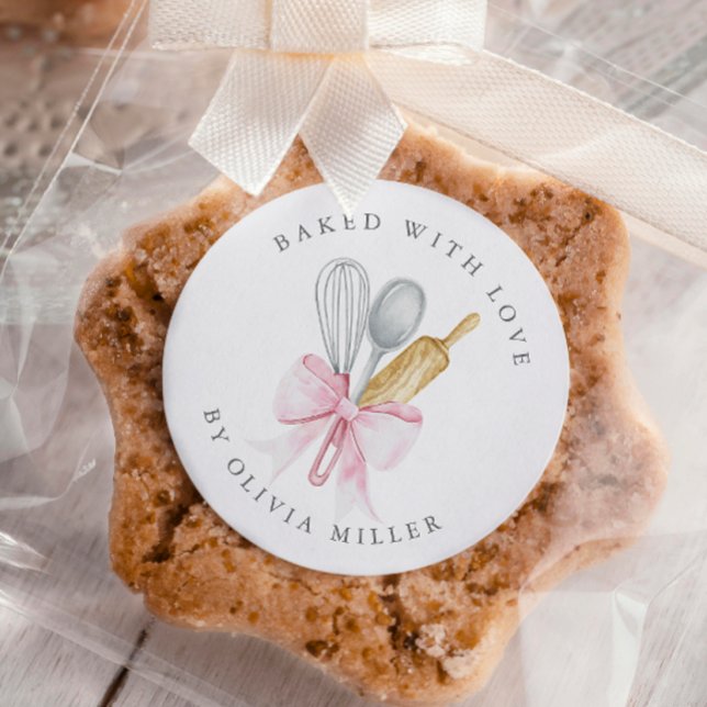 Adesivo Com Amor, Arco Rosa Elegante Personalizado (Criador carregado)