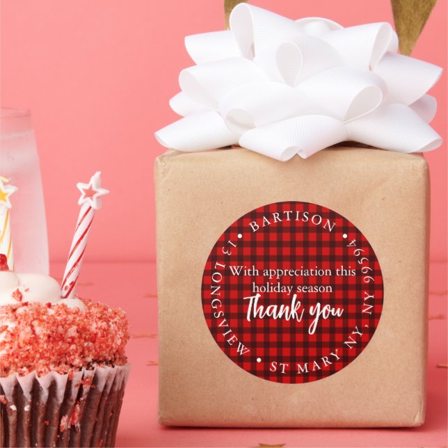 Adesivo com apreço pela companhia de Natal marketing Clas (Festa)