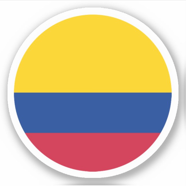 Adesivo com bandeira colombiana (Frente)