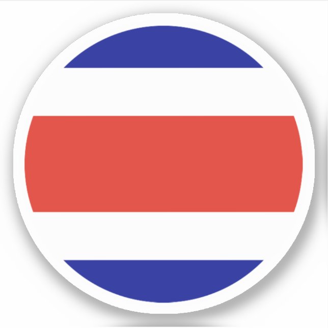 Adesivo com bandeira da Costa Rica (Frente)