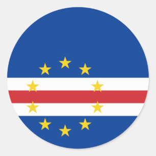 Adesivo com bandeira de Cabo Verde