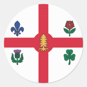 Adesivo com Bandeira de Montreal, Canadá