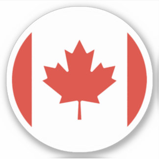 Adesivo com bandeira do Canadá