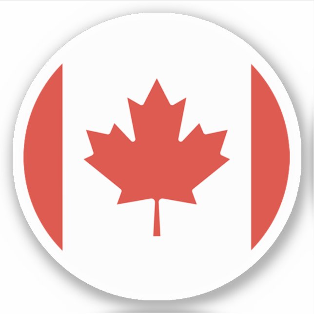 Adesivo com bandeira do Canadá (Frente)