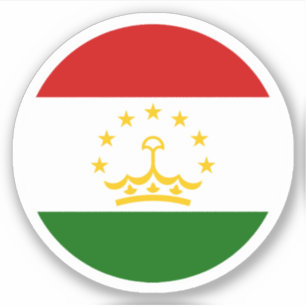 Adesivo com bandeira do Tajiquistão