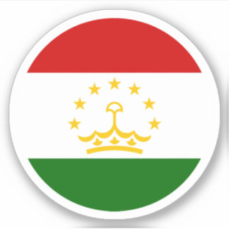Adesivo com bandeira do Tajiquistão