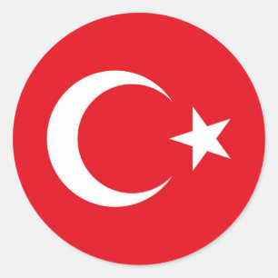 Adesivo com bandeira turca