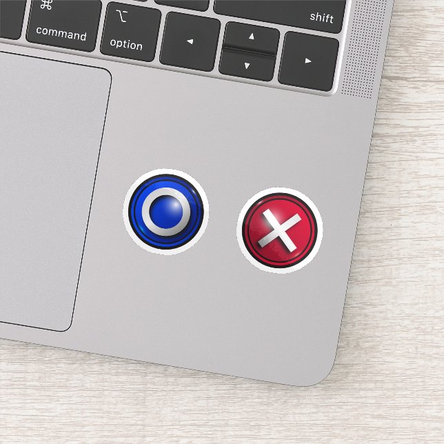 Adesivo com botões de votação de jogos (Detalhe)