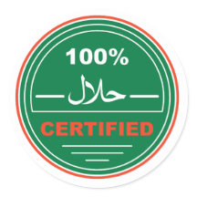 Adesivo com certificação Halal