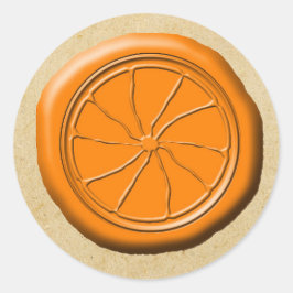 Adesivo com Design de Fatia OFMD de Cera Laranja