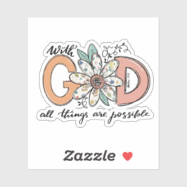 Adesivo Com Deus todas as coisas são possíveis