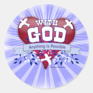 Adesivo Com Deus Tudo é Possível