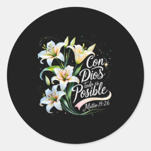 Adesivo Com Deus Tudo É Possível Mateus 19_26 Presente