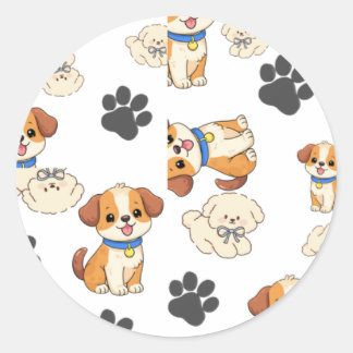 Adesivo com estampa de pegadas de patas de cachorr
