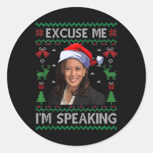 Adesivo Com licença, estou falando no Natal puro Kamala Ha