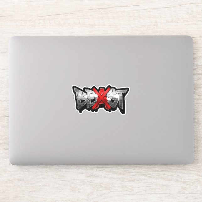 Adesivo com Logo BEAST de Vinil Personalizado (Computador)