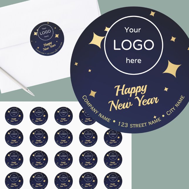 Adesivo com logotipo da empresa Ne Year NYE (Criador carregado)