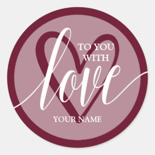 Adesivo Com Love Burgundy