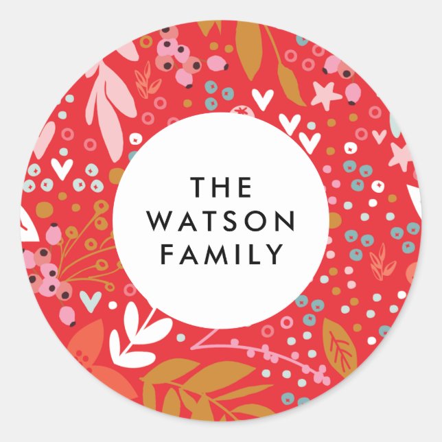 Adesivo Com Love Floral Christmas Bonito Holidker (Frente)