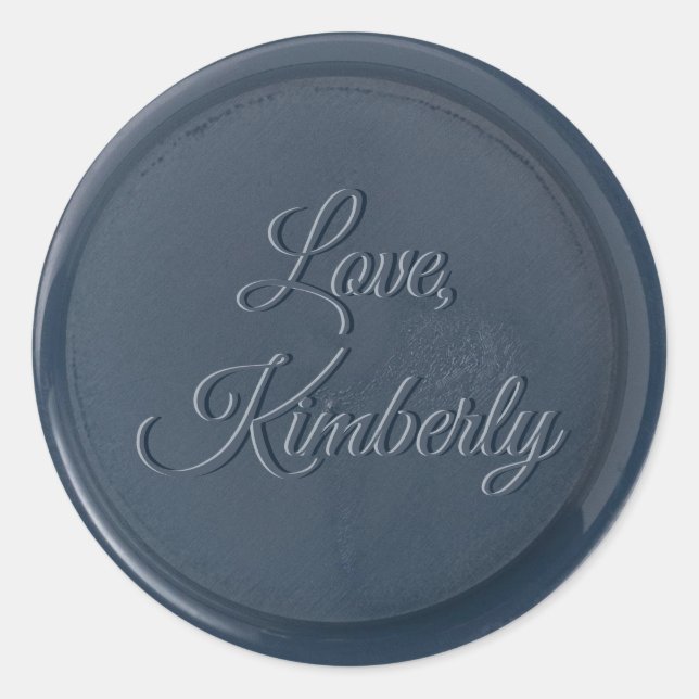 Adesivo Com Marinho de amor Blue Wax Seal Sticker (Frente)