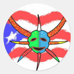 adesivo com máscara de vejigante