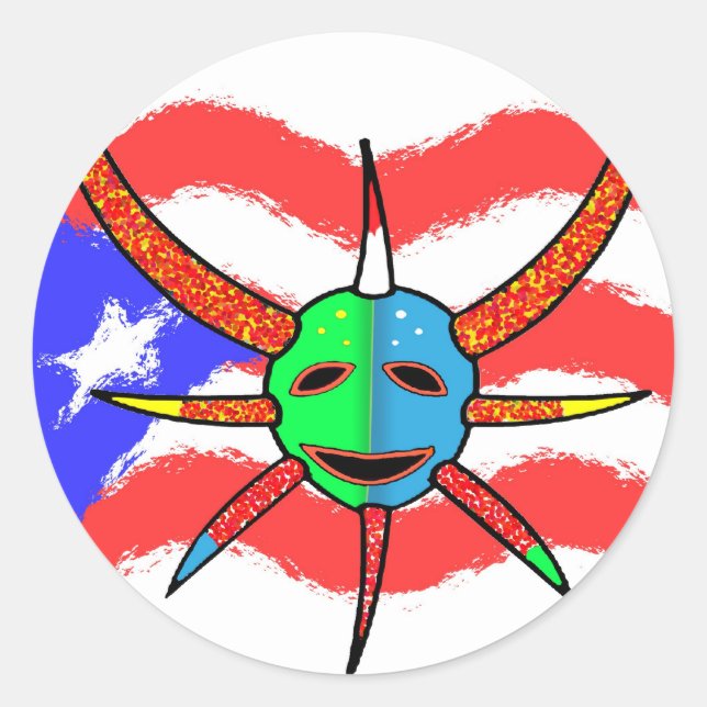 adesivo com máscara de vejigante (Frente)