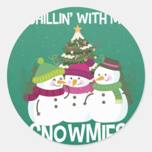 Adesivo Com Meu Snowmies Xmas Snowman