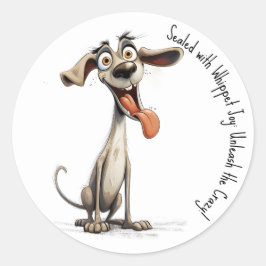 Adesivo Com texto personalizado, 🐶whippet 🤪 louco