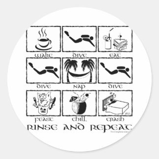 Adesivo Coma a unidade de repouso e repita