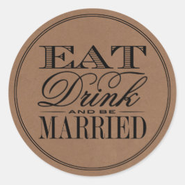 Adesivo Coma, Beba E Case-Se Com O Rustic Kraft Casado