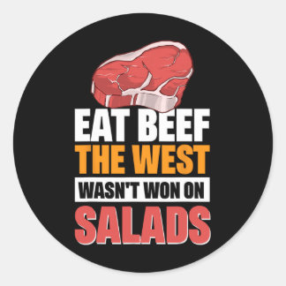 Adesivo Coma carne de bovino O Ocidente não ganhou com sal