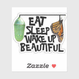 Adesivo Coma, Dorme, Acordar Bela Borboleta Monarca