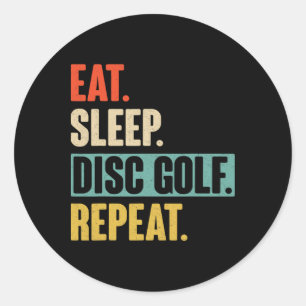 Adesivo Coma Dormir Disc Golf Repita - Disc Go Vintage Ret