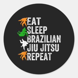Adesivo Coma Dormir Jiu Jitsu Brasileiro Repetir - Jiu Jit