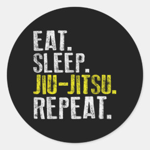 Adesivo Coma Dormir Jiu Jitsu Repetir Engraçado Brasileiro
