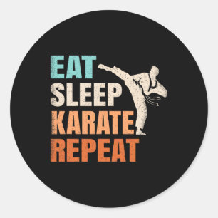 Adesivo Coma Dormir Karate Repetir Divertido Retro Amante