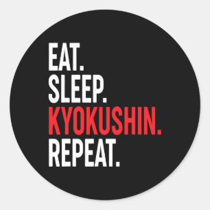 Adesivo Coma Dormir Kyokushin Repetir Karate Japonês Kung