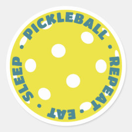 ADESIVO COMA, DORMIR, PICKLEBALL, REPETIR