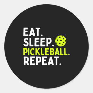 Adesivo Coma dormir pickleball repetir amante engraçado de